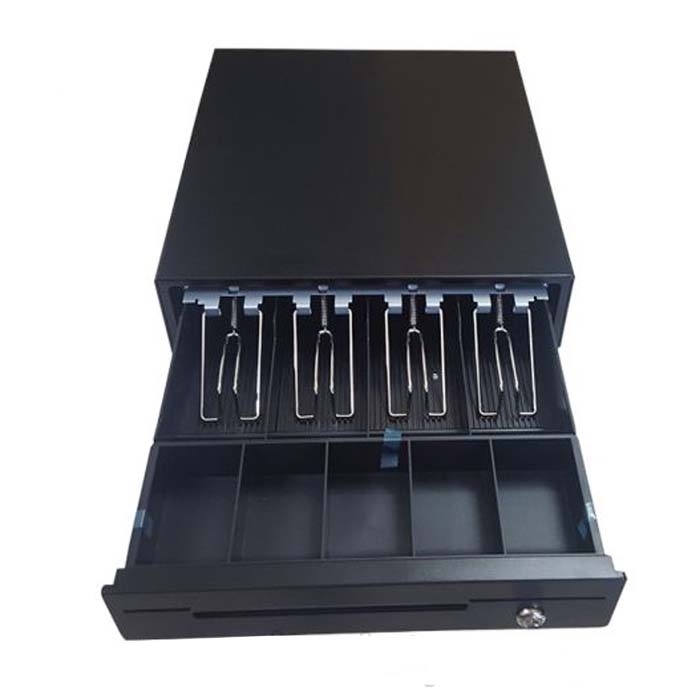 Ngăn kéo đựng tiền Antech RT410S- tôn dày, nặng 8.5kg. Freeship + Lắp đặt tận nơi miễn phí